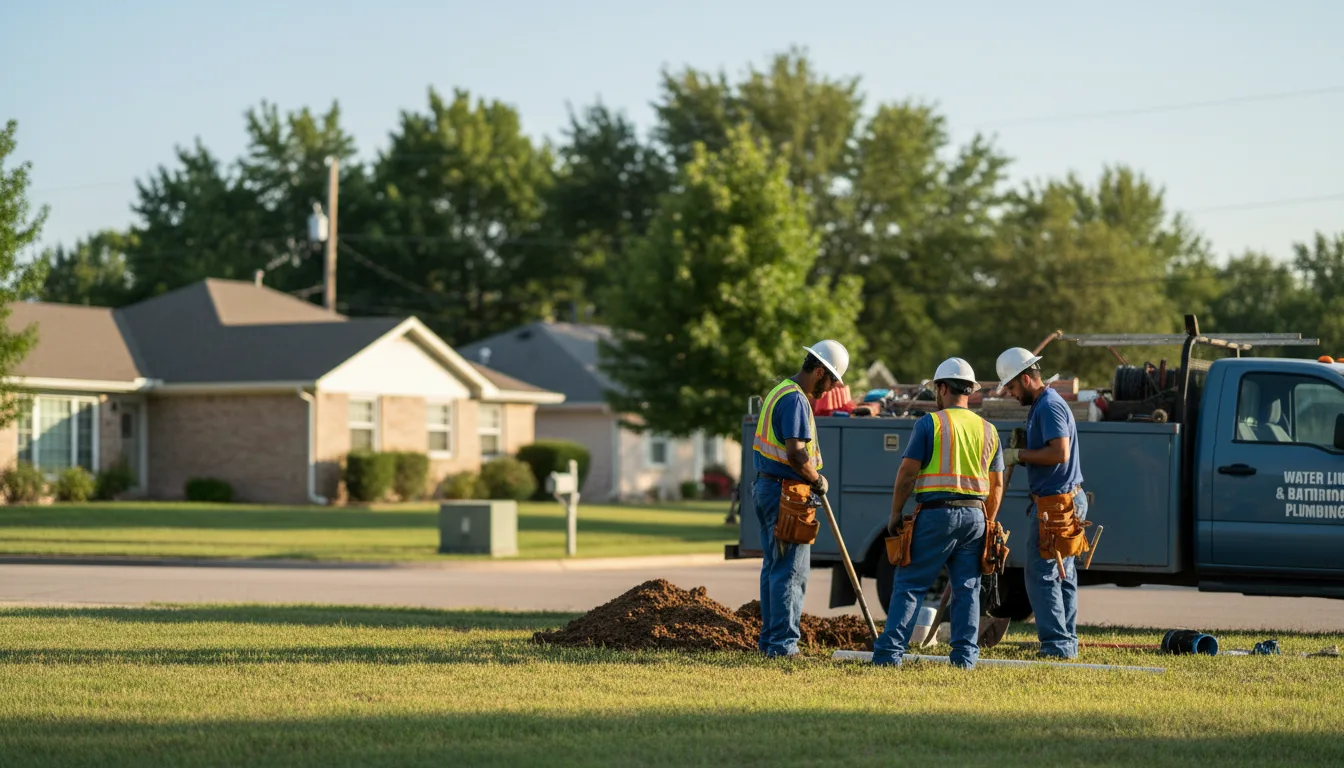 Residential water line and bathroom plumbing service in Badger, AK